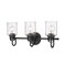 Z-Lite Kinsley 3 Light Vanity, Matte Black And Clear Seeded 340-3V-MB - alternate 1